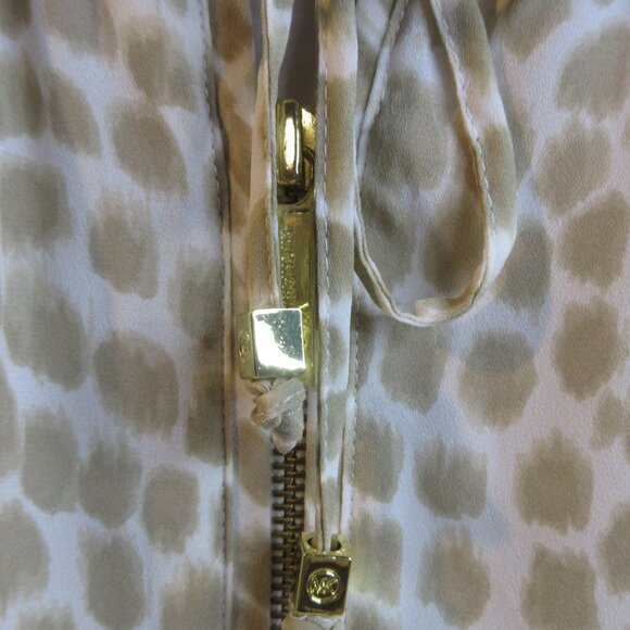 NWT~MICHAEL KORS~ SIZE 10~FRONT GOLD ZIPPER AND DRAWSTING, LINED, SIDE SLI - Picture 2 of 9